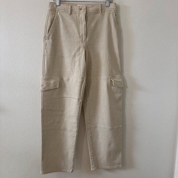 Aritzia Wilfred Free Cream Cargo Pants - Picture 1 of 9